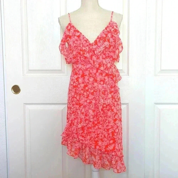 Lovers + Friends x Revolve Adley Valentine Pink Floral Ruffle Dress - Picture 2 of 8
